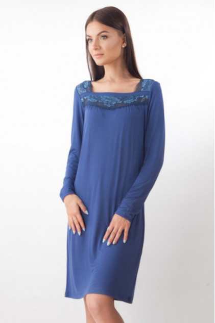 NL 032 Ночная рубашка женская (синий)