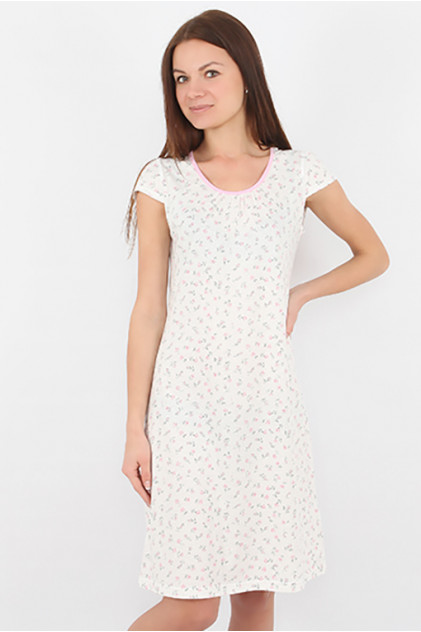 NL 031 Ночная рубашка женская 100% хлопок (белый)