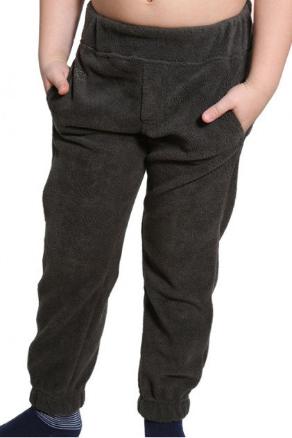 ШТВ 001 Флисовые штаны для мальчика (т.серый)