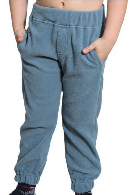 ШТВ 001 Флисовые штаны для мальчика (серо-голубой)