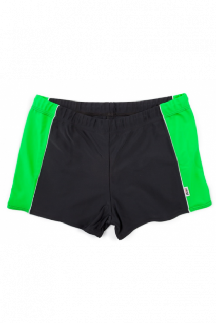 M 04 DAWI Купальные плавки-боксеры мужские (черный+зеленый)