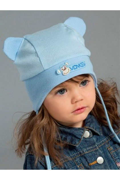 MONKEY Детская шапка (голубой)