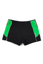 M 07 DAWI Мужские купальные плавки-боксеры (черный+зеленый)