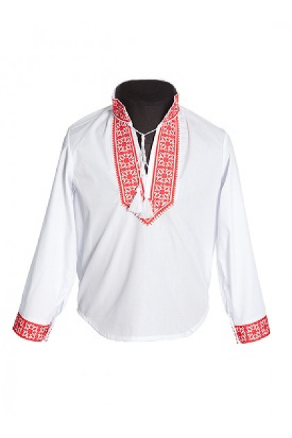 СВ 018 Рубашка-вышиванка д/мал(белый/красный)