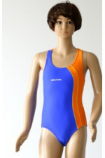 Подростковый спортивный купальник BW 690 (голубой+оранжевый)
